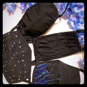 Face mask custom made with Crystals bling bling